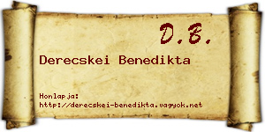 Derecskei Benedikta névjegykártya